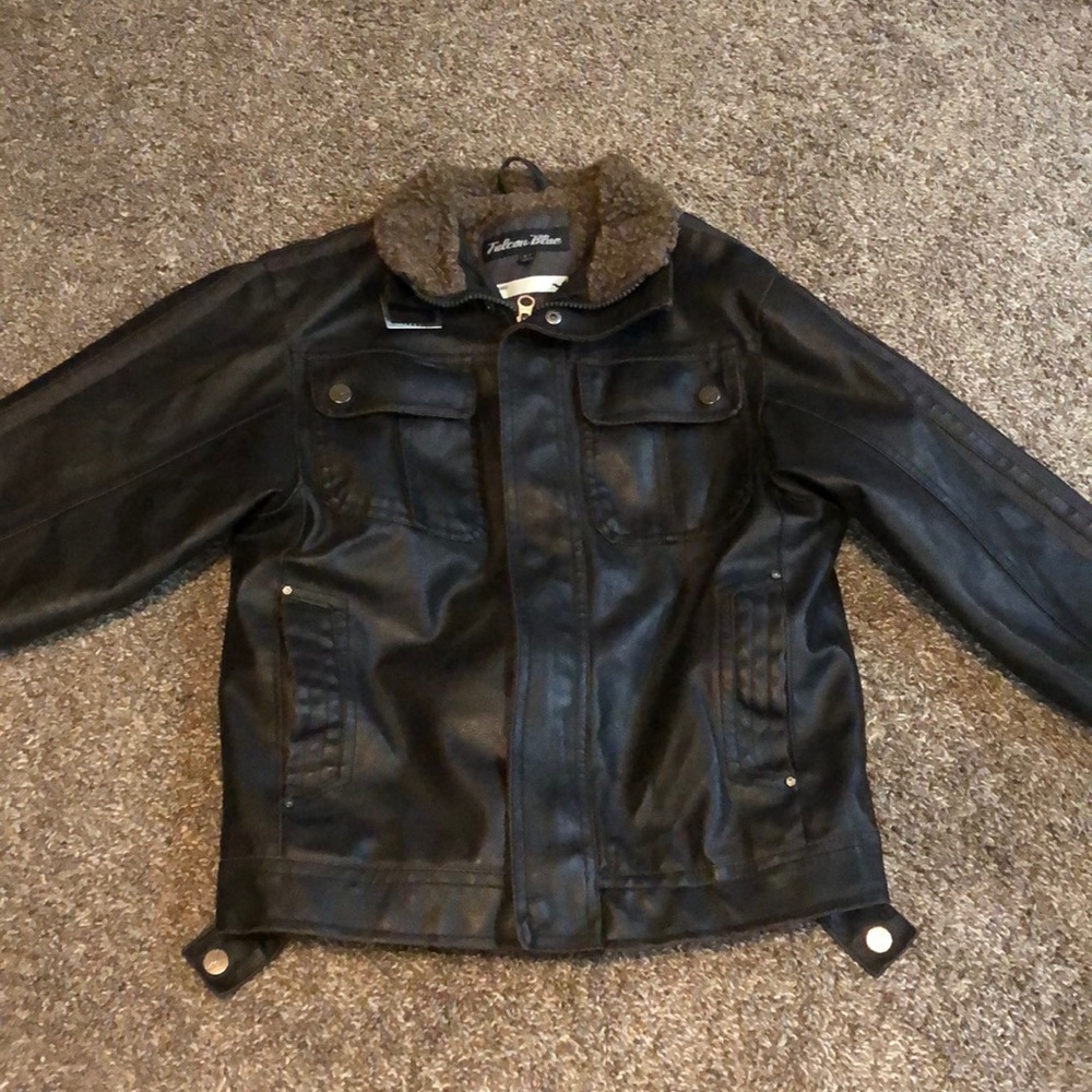 Cute “leather” jacket boys